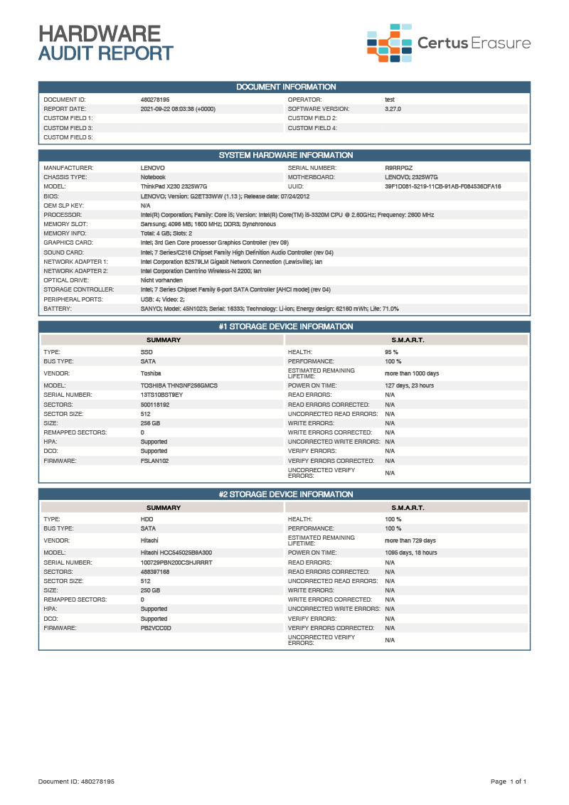 Hardware Audit Report EN